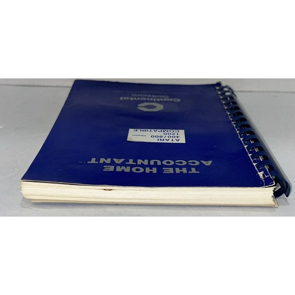 The Home Accountant Software Manual For Atari Computer Continental Software 1983